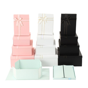 Boîte cadeau pliante rose de luxe Minghong, faible MOQ, 100 en stock, emballage papier avec couvercle, économisez sur les frais d'expédition - Product Image 1