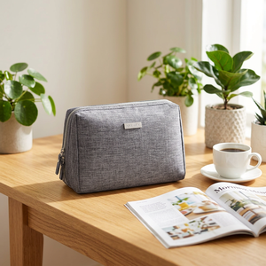 Bolsa de Maquillaje Impermeable Personalizada al por Mayor para Mujer, Bolsa Cosmética con Cierre, Organizador de Viaje, Proveedor Indio - Product Image 5