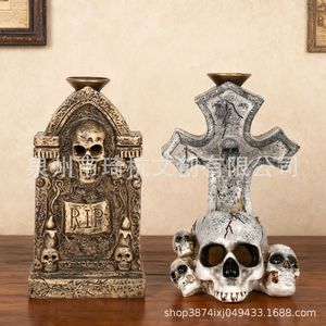 Halloween Tombstone Decoration With <b>Backflow</b> <b>Incense</b> Holder Synthetic Resins Indoor Reusable Prop For Living Room Entryway - Product Image 1