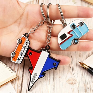 Porte-clés personnalisé en métal émaillé souple ou dur, motif fleur dorée 2D/3D, idéal pour les cadeaux promotionnels d'entreprise - Product Image 2