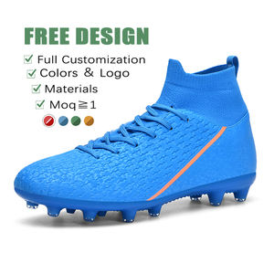 Venta al por mayor sin <span class=keywords><strong>nombre</strong></span> marca personalizada estilo <span class=keywords><strong>de</strong></span> moda <span class=keywords><strong>de</strong></span> tobillo alto los hombres fútbol tacos zapatos <span class=keywords><strong>de</strong></span> fútbol - Product Image 2