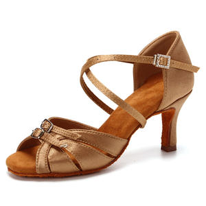 Zapatos de salón de baile latino para mujer, calzado moderno con tacón alto ajustable, para bailar Salsa Tango - Product Image 3