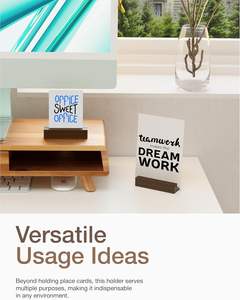 Colore noce legno di quercia acrilico segno titolare con Design moderno tavolo appeso numero espositore per matrimoni e tela - Product Image 4