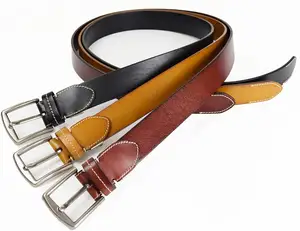 Luxury Business Men Cowhide Leather Belt 3 8cm Width Solid for Men Custom Size Waist Belt Origin BR7214
