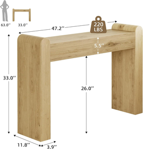 Table <span class=keywords><strong>console</strong></span> <span class=keywords><strong>d</strong></span>'<span class=keywords><strong>entrée</strong></span> en bois, table de couloir, table de style farmhouse à placer derrière un canapé pour salon, <span class=keywords><strong>entrée</strong></span>, canapé, <span class=keywords><strong>d</strong></span>écoration intérieure - Product Image 4