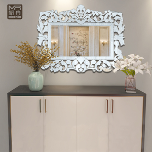 Hot <strong>Rectangular</strong> Big Venetian <strong>Wall</strong> <strong>Mirror</strong> with Hand Flowers - Product Image 3