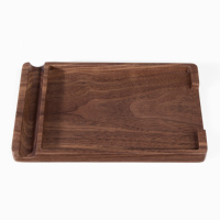 Tableau d'écriture en noyer, artisanal, en bois massif poli, bloc-notes avec porte-stylo pour bureau et tiroirs, usage de bureau haut de gamme