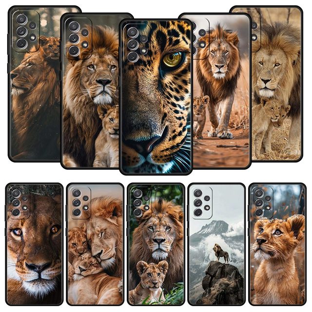 Lion Alpha Male Cub Phone Case for Samsung A51 A71 A21S A12 A11 A15 A25 A31 A41 A23 A33 A53 A73 A03S A05S A13 5G A35 A55 Cover