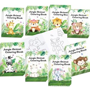 Libro de colorear DIY de <span class=keywords><strong>animales</strong></span> salvajes de la <span class=keywords><strong>selva</strong></span> para niños, fiesta, jirafa, elefante, <span class=keywords><strong>dibujos</strong></span> animados, pintura de grafiti, juguetes de dibujo - Product Image 6
