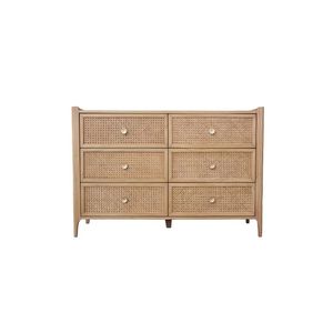Bella Bedroom Collection Coffre large à 6 tiroirs Rangement élégant et élégant pour chambre à coucher pour appartement - Product Image 2