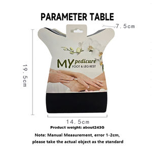 Großhandel Nagel Salon Pediküre Beins tütze Stand & Massage kissen aus strap azier fähigem Schwamm Schwarz Kleine & Große Größen - Product Image 4