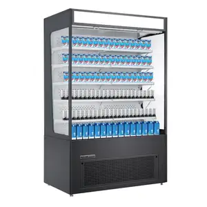 Bolandeng Stainless Steel Drink Fridge Commercial Air Cooling Reach In Freezer Supermarket Food Shop Commercial Fridge