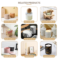 Pot à bougie en céramique blanc mat noir réutilisable personnalisé FENN, pot à bougie en céramique imprimé avec de la cire de soja parfumée, pour cadeau de mariage