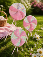 Décorations de fête réutilisables de luxe de forme irrégulière rose, 3 pièces, élégants supports en métal, ornements romantiques, centre de table de mariage