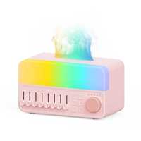Speaker Mini Desktop 3D, Aroma api USB ultrasonik pelembab udara, lampu malam, mesin suara kebisingan putih untuk kamar tidur