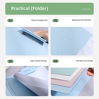 Porte-documents A4 pliable avec pince verticale, organiseur de fichiers pour bureau et étudiants