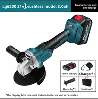 Meuleuse d'angle électrique au lithium, outil multifonctionnel rechargeable, découpeuse haute puissance, polisseuse portative sans balais pour usage domestique