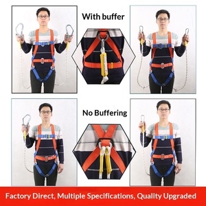 New standard five-point safety <b>belt</b> full-body safety <b>belt</b> anti-fall safety <b>belt</b> for aerial <b>work</b> European-style buffer hook - Product Image 4