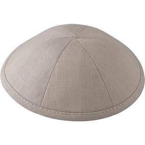 Kippah Wewish Leinen leim kundenspezifischer Logodruck Kippot Seide bestickte jüdische Zeile Kippah