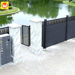 Recinzione WPC <span class=keywords><strong>in</strong></span> <span class=keywords><strong>Legno</strong></span> Resistente all'Usura <span class=keywords><strong>e</strong></span> Impermeabile, Pali <span class=keywords><strong>in</strong></span> Lega di Alluminio, Recinzione WPC per Privacy di Piscine <span class=keywords><strong>e</strong></span> Giardini - Product Image 1