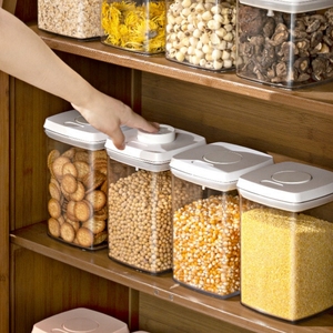 Pot alimentaire Portable organisateur de cuisine pots clair empilable sans BPA <span class=keywords><strong>Pop</strong></span>-up hermétique alimentaire bonbons grains de <span class=keywords><strong>café</strong></span> conteneurs de stockage - Product Image 3