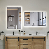 Haute qualité moderne IP66 note hôtel salle de bain mural LED miroir intelligent Rectangle illuminé capteur tactile miroir de bain