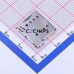 SMC-202S-ARP6 SIM Card Connector SMD Connector Self-Return Type Micro SIM Card Card Holder 1.35mm - Product Image 1