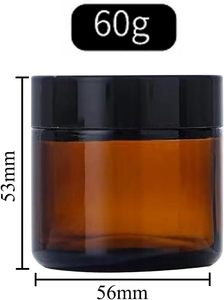 Frosted Amber Glass Cream Jars Screw <b>Cap</b> Custom Logo Skin Care Serum & Lip <b>Scrub</b> Cosmetic Refills 5ml-100ml Sizes - Product Image 2