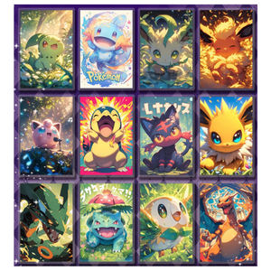 Carte JPS rare Pikachu et ses amis chinois, partie 3, cadre transparent, boîte à cartes à collectionner anime, cadeau, carte Pokemoned - Product Image 6