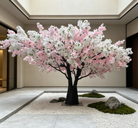 Arbre décoratif de fleurs de cerisier artificielles roses, arbre fleuri personnalisé pour la remise des diplômes, Noël, Nouvel An, Halloween