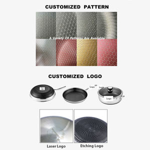 Padella Antiaderente Divisa con Fondo Piatto in Acciaio Inox Triplo Strato Senza PFAS con Rivestimento a Nido d'Ape - Product Image 5