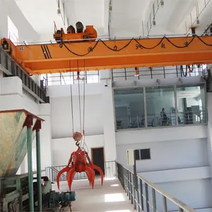 double beam bucket bridge crane indoor clamshell bridge crane with grab