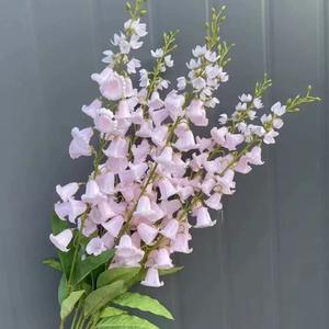 Flores Artificiales de Seda, Delphinium, Campanula, <span class=keywords><strong>Flor</strong></span> de Campana, Tallo Largo, Blanco, Día de San Valentín - Product Image 4
