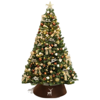 Ensemble d'arbres de Noël artificiels en PVC pré-éclairés à LED, 171-200 cm, pour décoration intérieure festive, fabriqués à la main, vente en gros usine