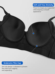 Soutien-gorge <span class=keywords><strong>push</strong></span>-<span class=keywords><strong>up</strong></span> à maintien élevé pour femmes grandes tailles, personnalisable en gros, tailles B C D E F, grande taille de bonnet, fermeture au dos, couverture complète pour femmes - Product Image 5