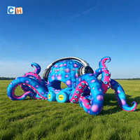 Décoration Gonflable Géante Personnalisée pour Festival de Musique DJ : Modèle de Pieuvre Gonflable, Scène Gonflable