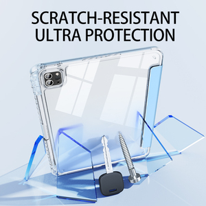 Étui de protection pliable en trois parties pour tablette <span class=keywords><strong>iPad</strong></span> 10,2-10,5 pouces, étui de protection en acrylique antichoc avec emplacement pour stylet - Product Image 4
