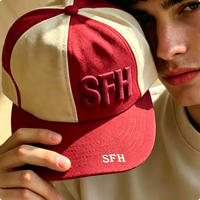 Gorra de Béisbol Americana Retro con Letras Bordadas, de Visera Plana y Bloques de Color, Perfecta para Skateboarding, Estilo Hip-Hop