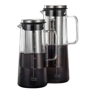 Tea Brewer with Easy to Clean Reusable Mesh Filter Iced Tritan Pitcher Cold Brew Coffee Maker