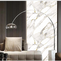 Panneau mural intérieur en PVC marbré haute brillance, écologique et imperméable, fabriqué en Chine, pour hôtels, salles de bain et escaliers