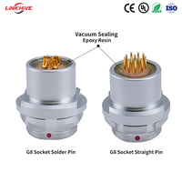 Maßgefertigter F-Serie Mehrkern-Vergoldeter Kontaktstecker IP68 Push-Pull Selbstverriegelnder Steckverbinder Kompatibel mit Fischer DBPU