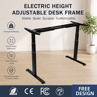 Fournisseur professionnel de mobilier commercial, prix de gros, bureau électrique réglable en hauteur, largeur personnalisable, cadre de bureau avec logo personnalisé