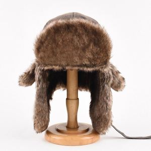 Ấm mùa đông săn bắn Trooper Trapper tai cánh mũ đi xe đạp da dày sang trọng tùy chỉnh <span class=keywords><strong>ushanka</strong></span> - Product Image 6