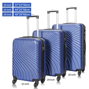 OMASKA Custom ABS Hard Case Trolley Travel Luggage Bag ABS Travel Luggage Sets Wholesale ABS Suitcase Sets Travel Bag