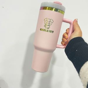 Lot de 20 gobelets H2.0 de 40 oz, revêtement poudré rose, violet et arc-en-ciel, pour gravure laser, pour la Saint-Valentin et la fête des mères - Product Image 5