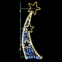 Luces Decorativas de Navidad para Exteriores de Alta Calidad, IP65, LED 2D, Motivo de Estrella para Poste de Calle