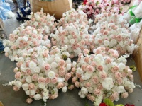 Boule de fleurs géante en soie artificielle personnalisable ZIKE, centre de table pour mariage, événement, décoration de fête, arrangement d'allée