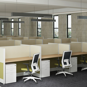 Máy trạm văn phòng hiện đại 10 người với vách ngăn bàn, bàn văn phòng bền - Product Image 4