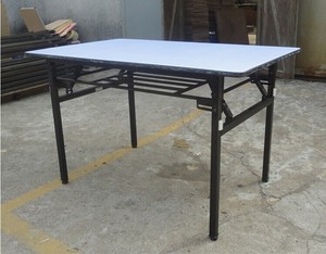 Fabricante al por mayor portátil plegable pierna banquete boda mesas rectángulo Catering mesa para eventos granja comedor moderno - Product Image 2