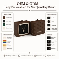 Kotak Kalung Custom Grosir Pabrik, Kemasan Kotak Hadiah Kertas Keras untuk Perhiasan Liontin Rantai Gelang Anting Cincin
